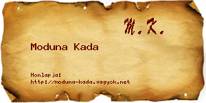 Moduna Kada névjegykártya